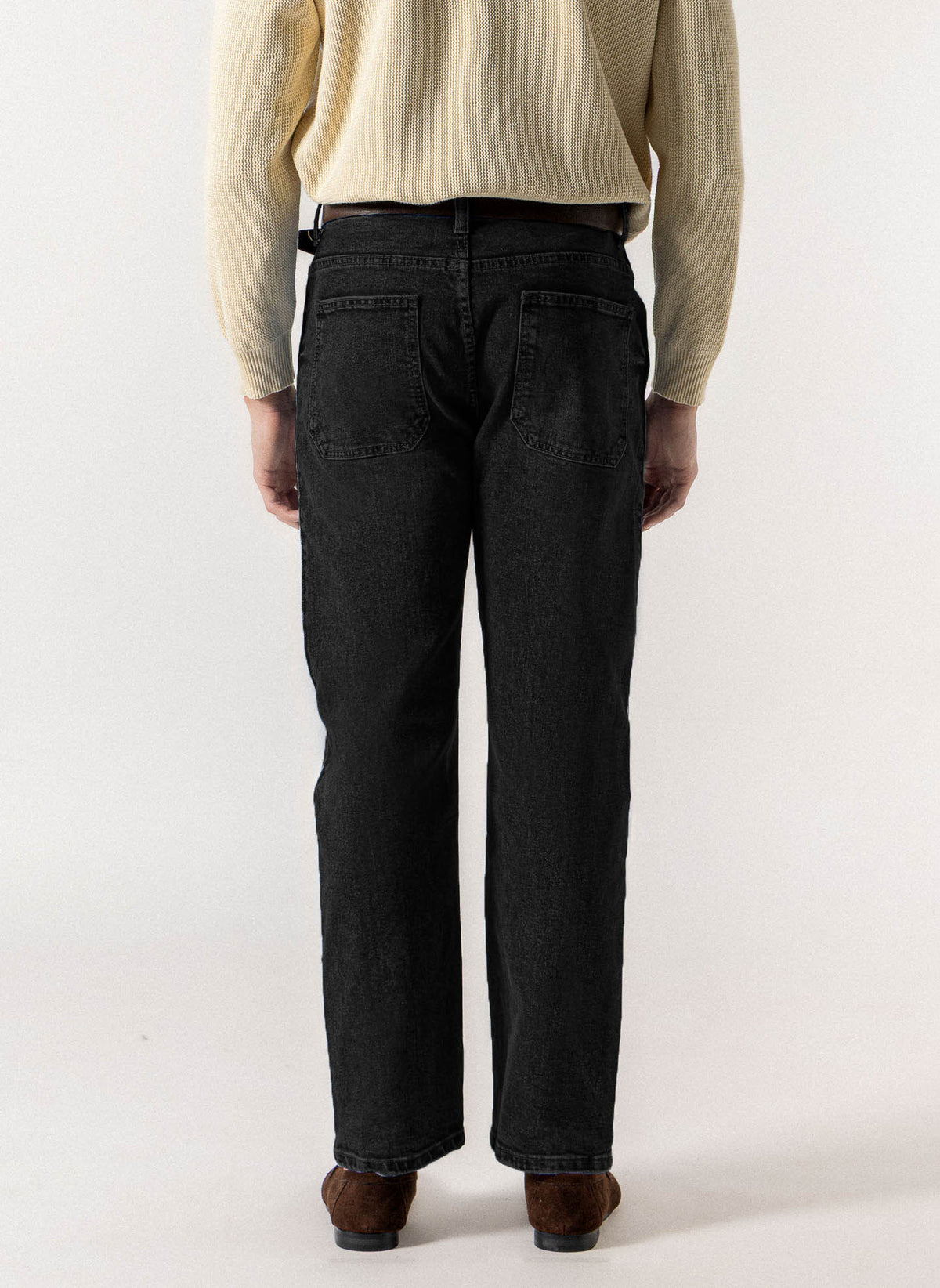 STRAIGHT LEG DENIM TROUSERS