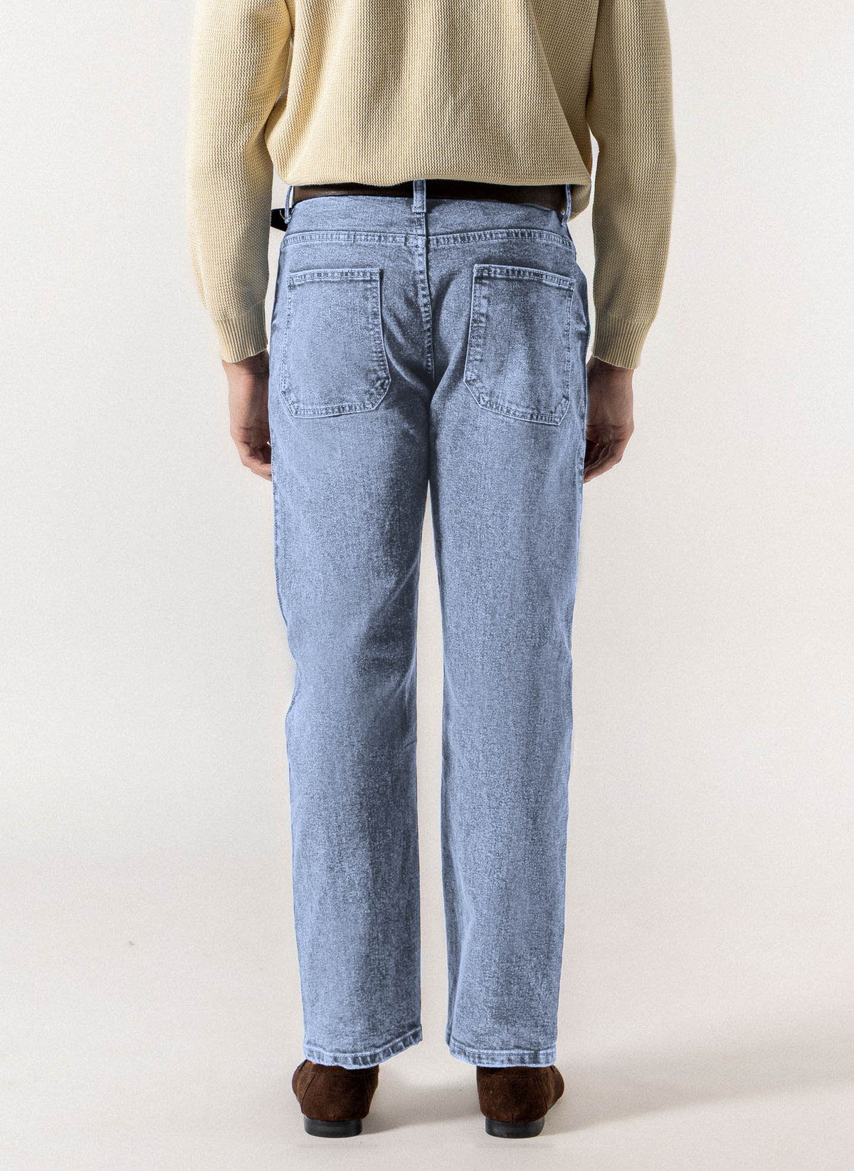 STRAIGHT LEG DENIM TROUSERS