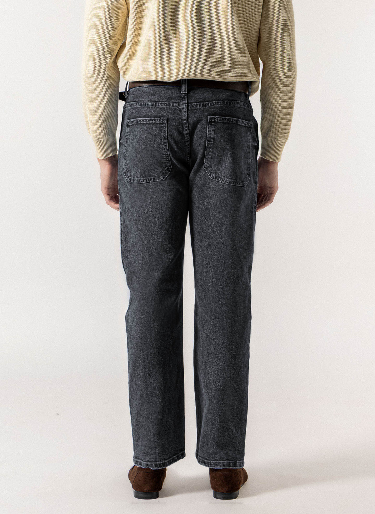 STRAIGHT LEG DENIM TROUSERS