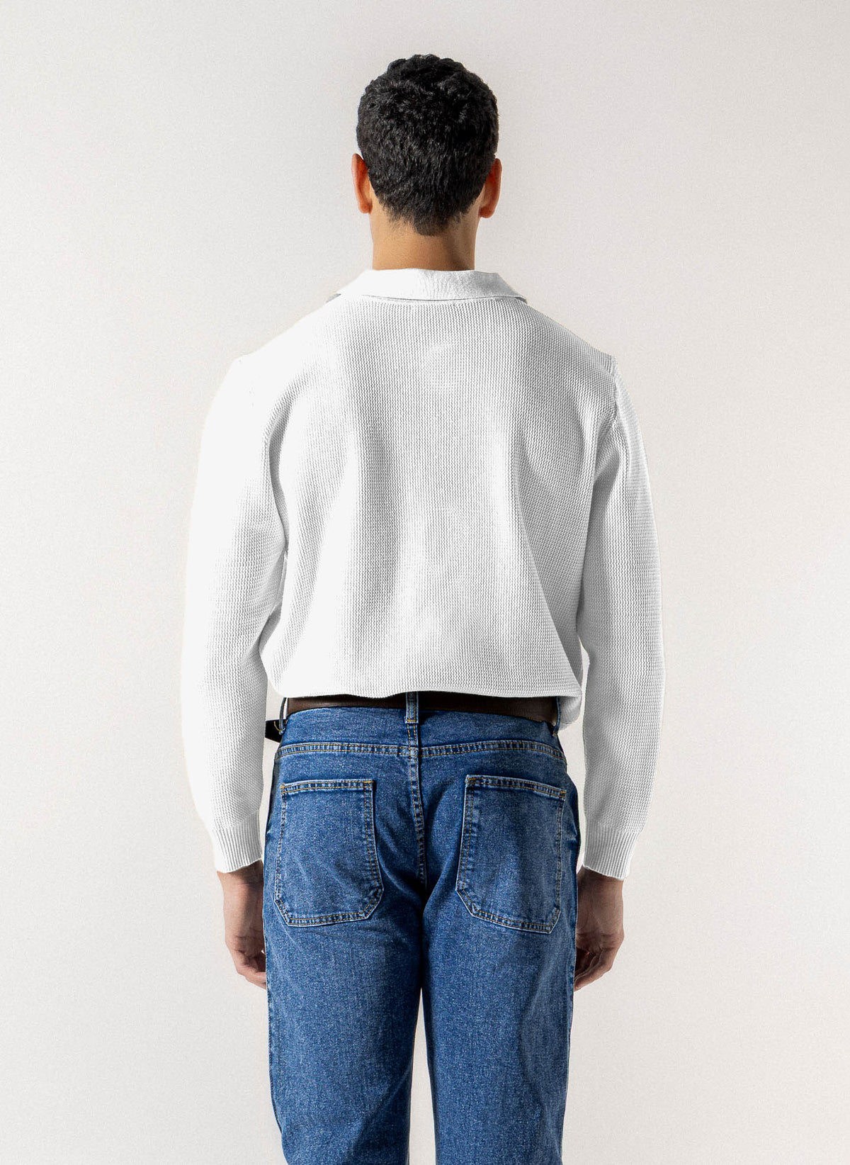 POLO WAFFLE KNIT SWEATER
