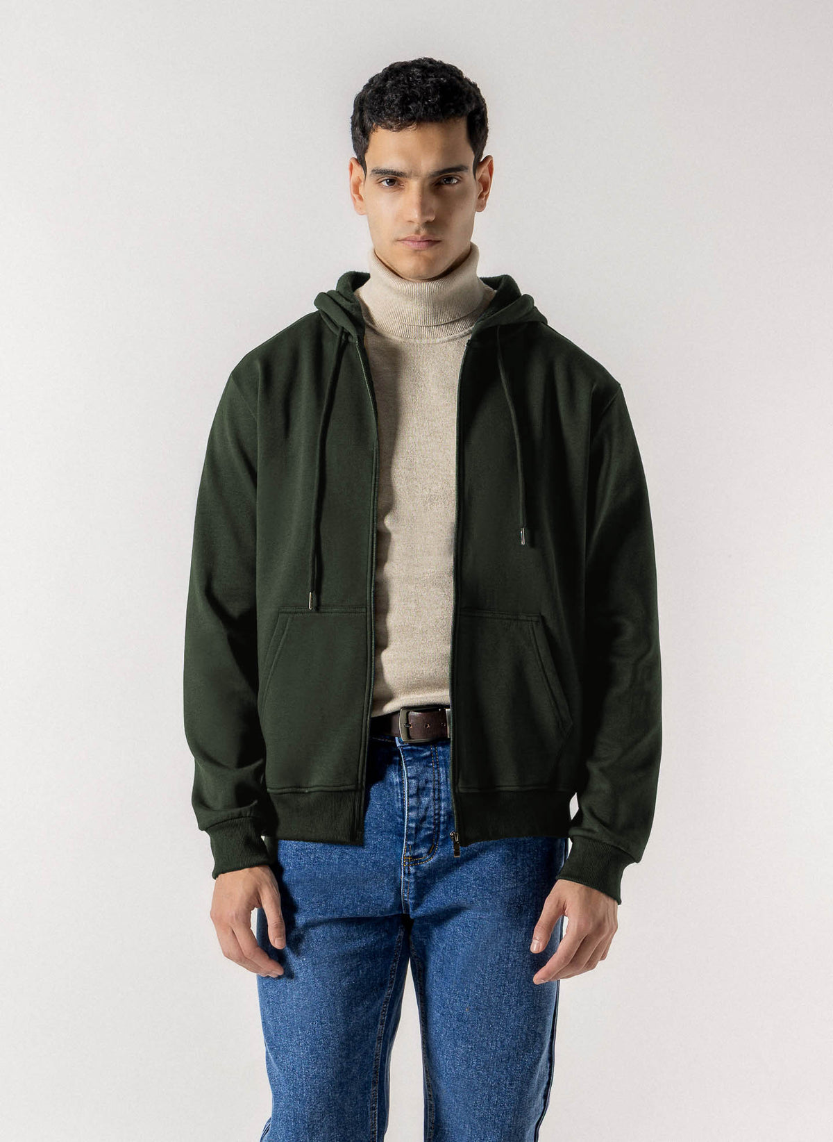 FLEECE LINED ZIP HOODIE