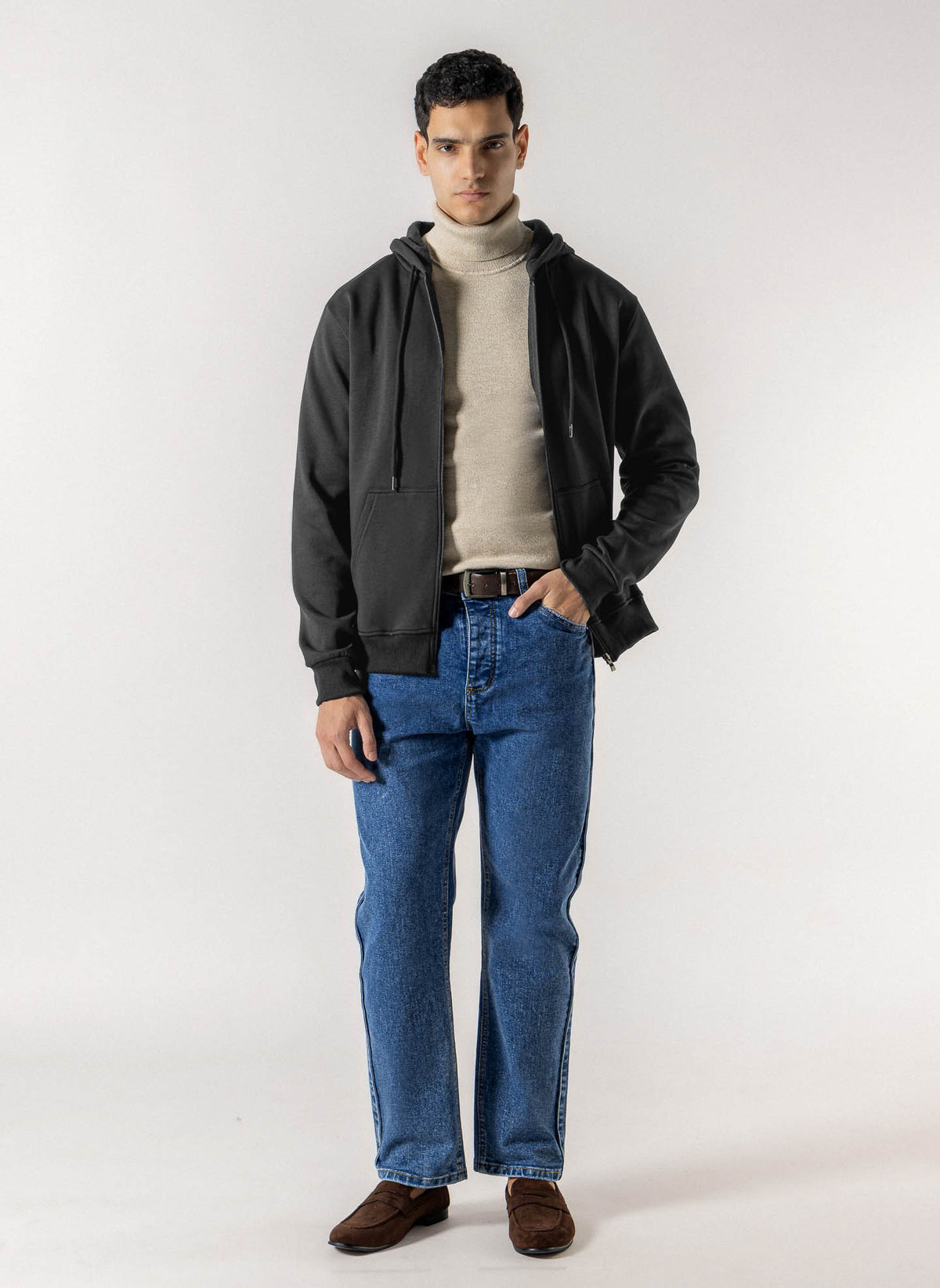FLEECE LINED ZIP HOODIE