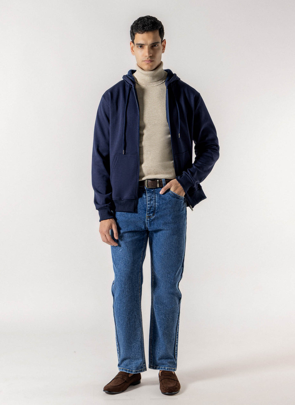 FLEECE LINED ZIP HOODIE