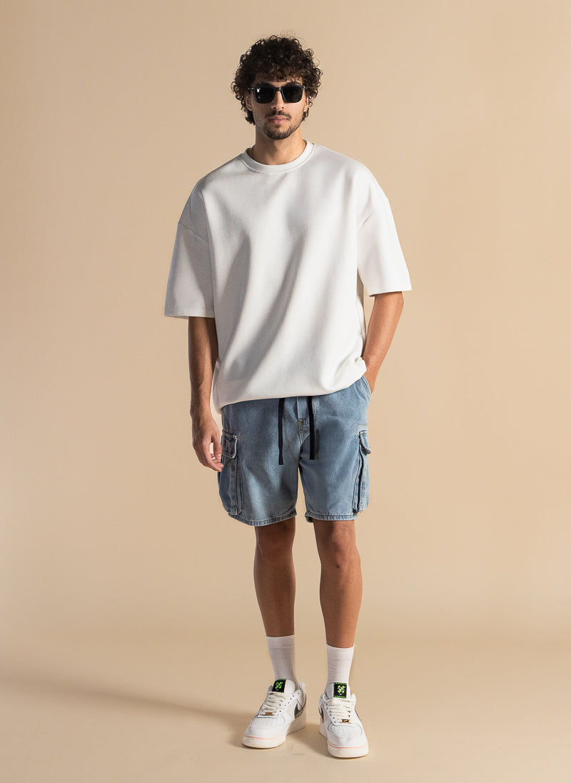 SOFT DENIM COMFORT SHORTS