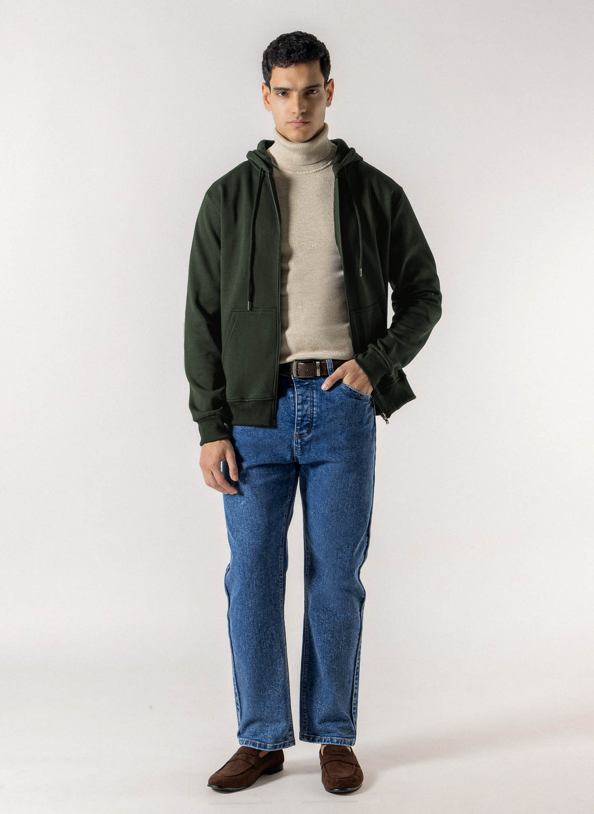 FLEECE LINED ZIP HOODIE