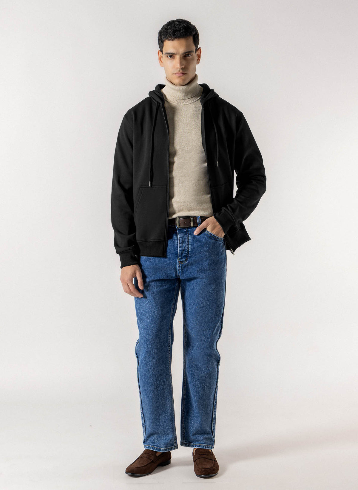 FLEECE LINED ZIP HOODIE