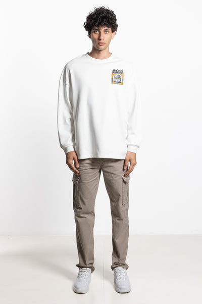 FAUX FUR PRINTED SWEATSHIRT