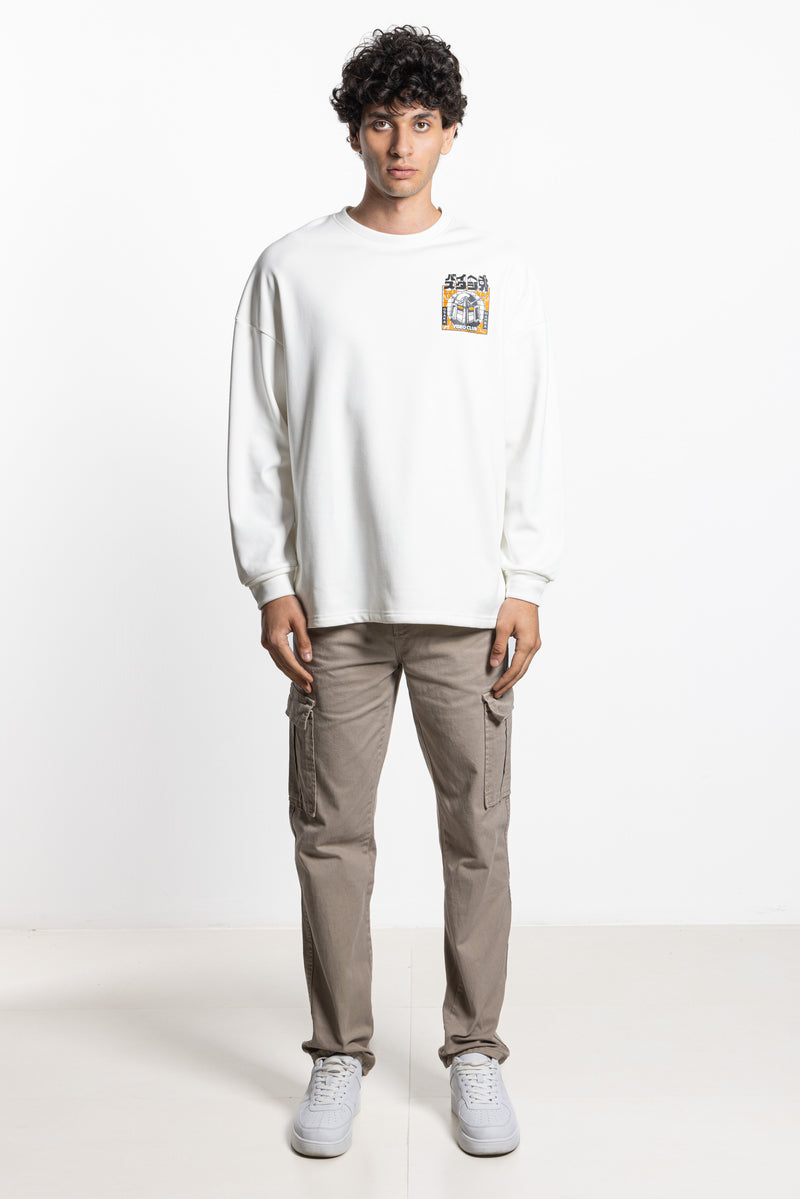 FAUX FUR PRINTED SWEATSHIRT