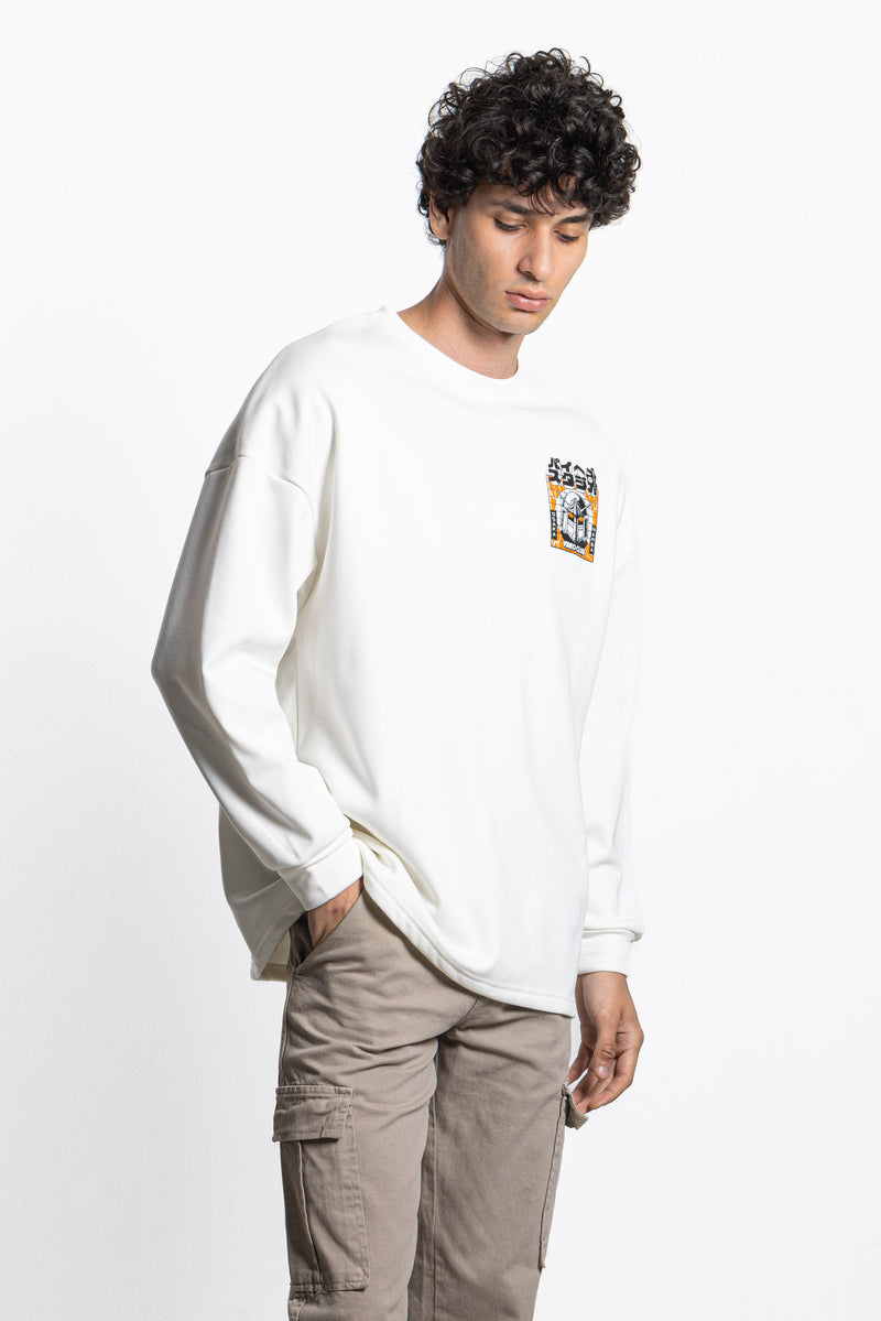 FAUX FUR PRINTED SWEATSHIRT