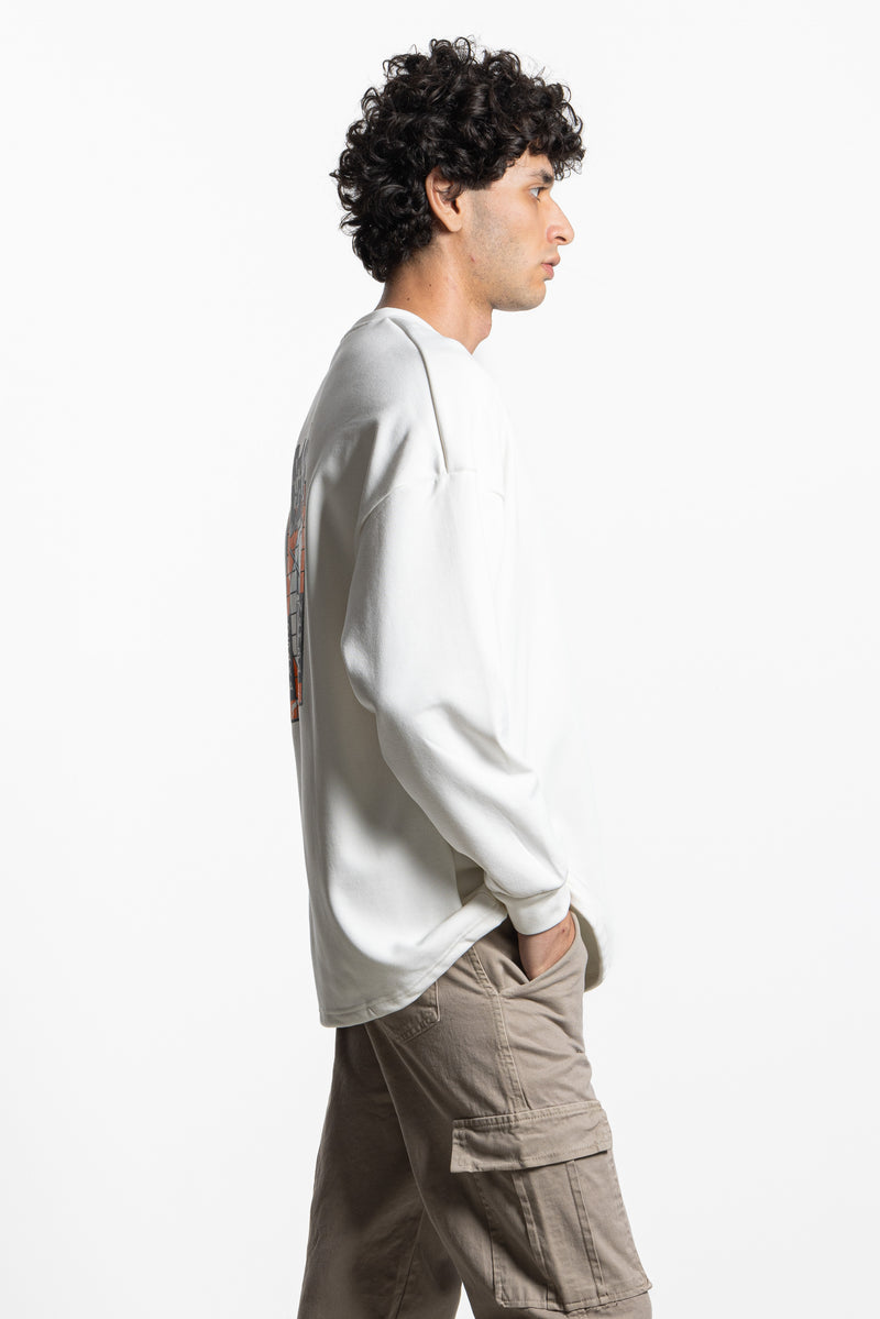 FAUX FUR PRINTED SWEATSHIRT