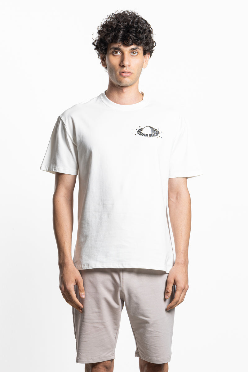 CONTRAST PRINT SLIM T-SHIRT