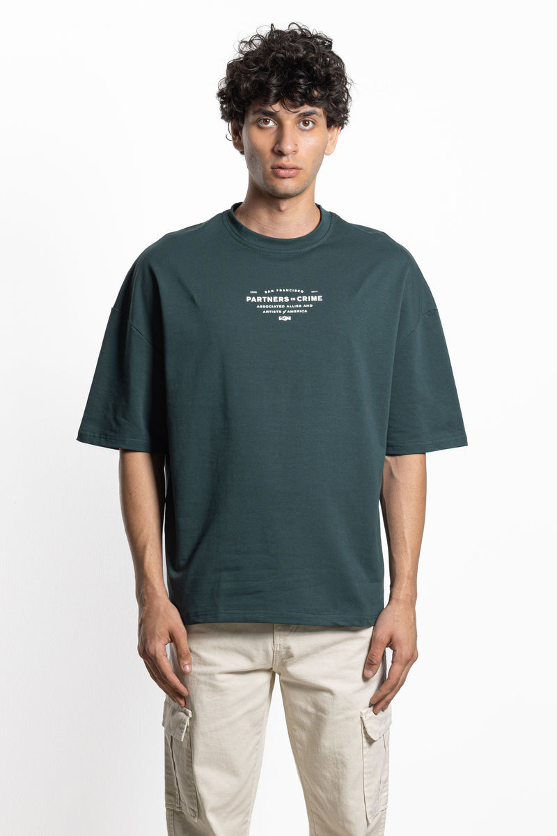 SLOGAN PRINT HEAVYWEIGHT T-SHIRT