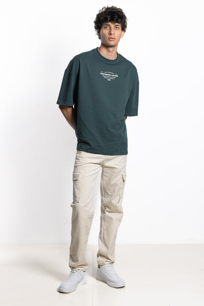 SLOGAN PRINT HEAVYWEIGHT T-SHIRT