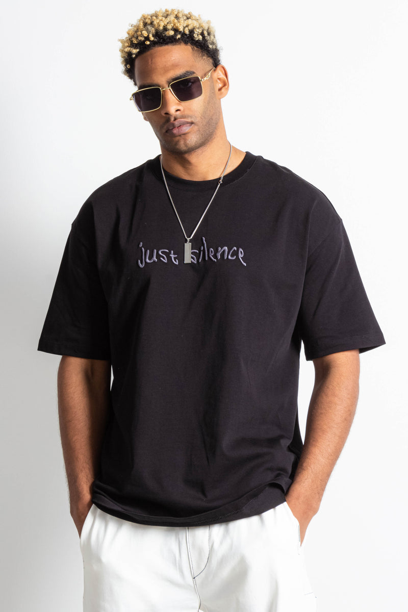 SLOGAN EMBROIDERY T-SHIRT