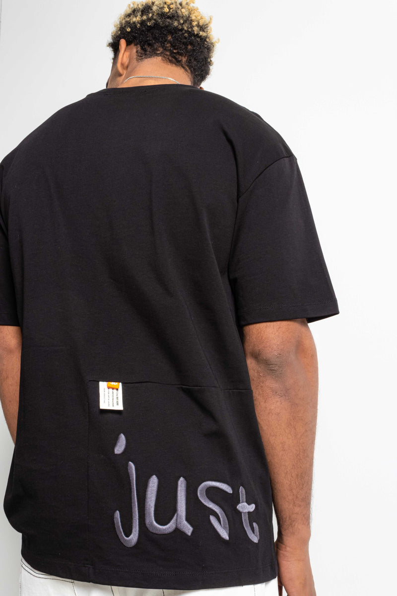 SLOGAN EMBROIDERY T-SHIRT