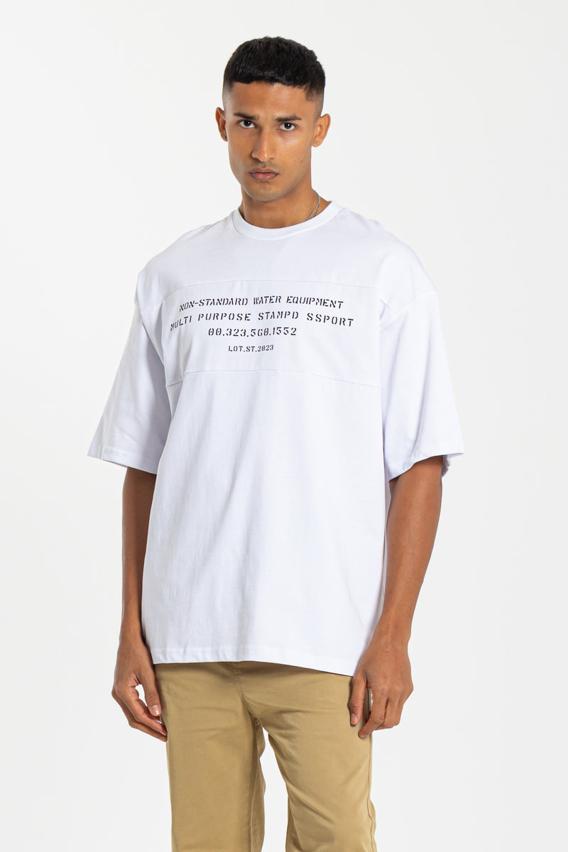 SHIRT WITH CONTRAST SLOGAN