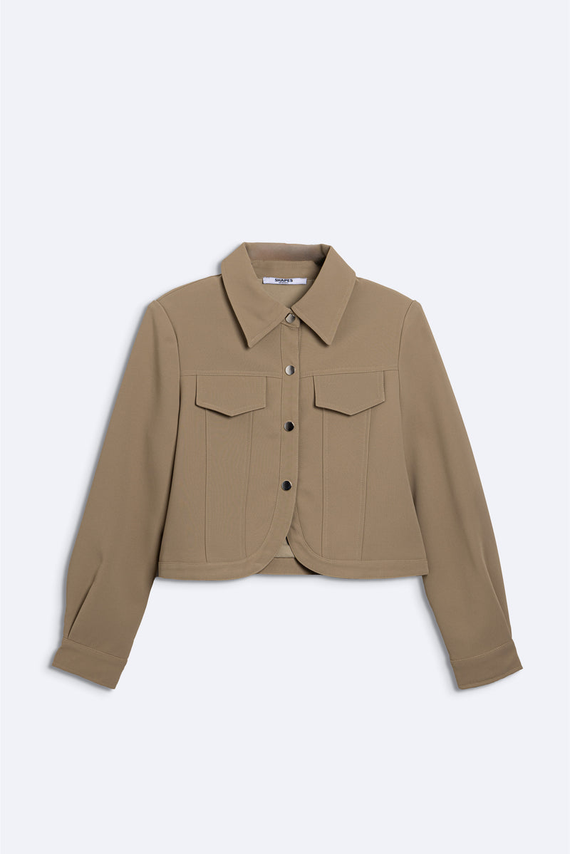 CROPPED SHIRT BOMBER JACKET