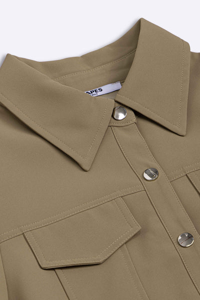 CROPPED SHIRT BOMBER JACKET