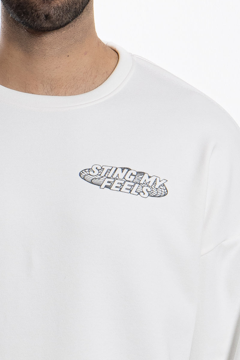 CONTRAST PRINTED SWEATSHIRT