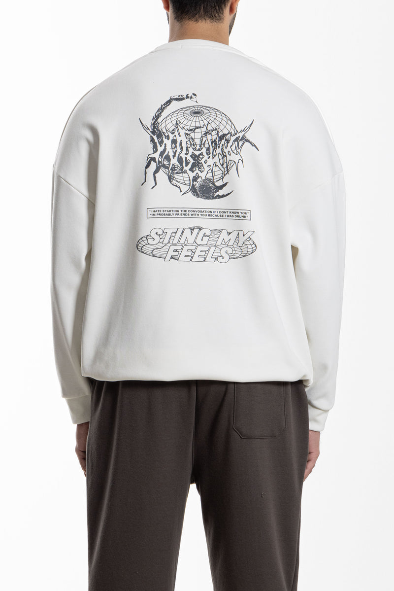 CONTRAST PRINTED SWEATSHIRT