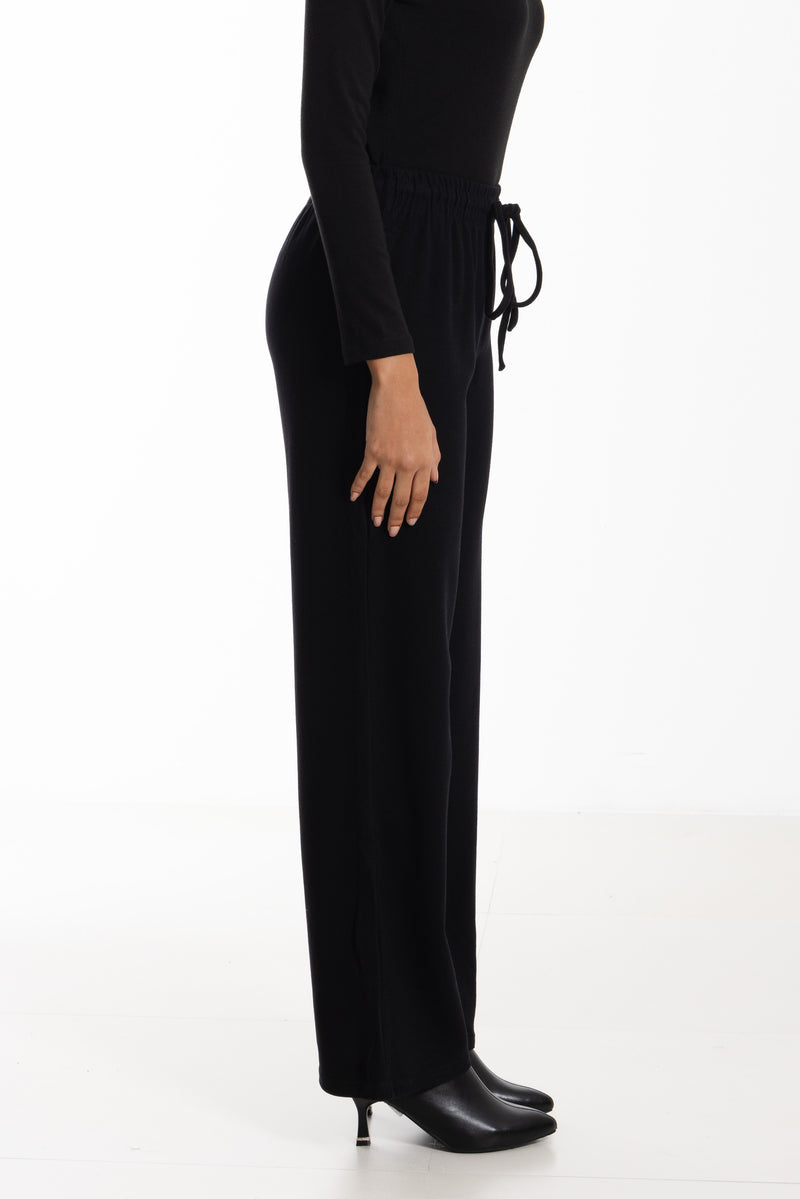 JOGGER WAIST WIDE TROUSERS