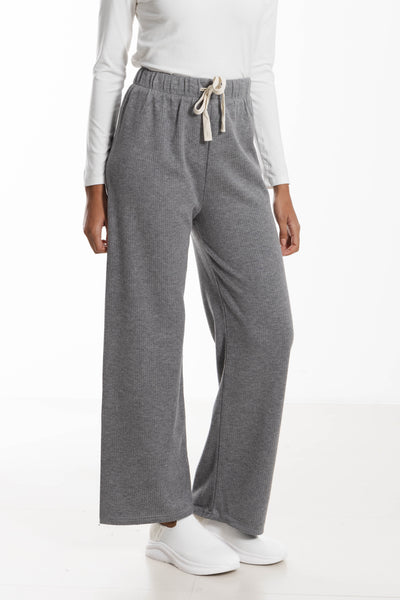 RIBBED JOGGER WAIST TROUSERS