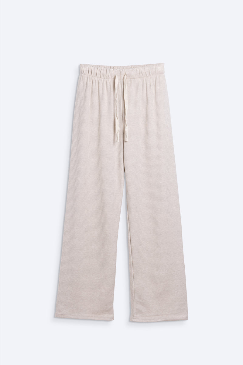 RIBBED JOGGER WAIST TROUSERS