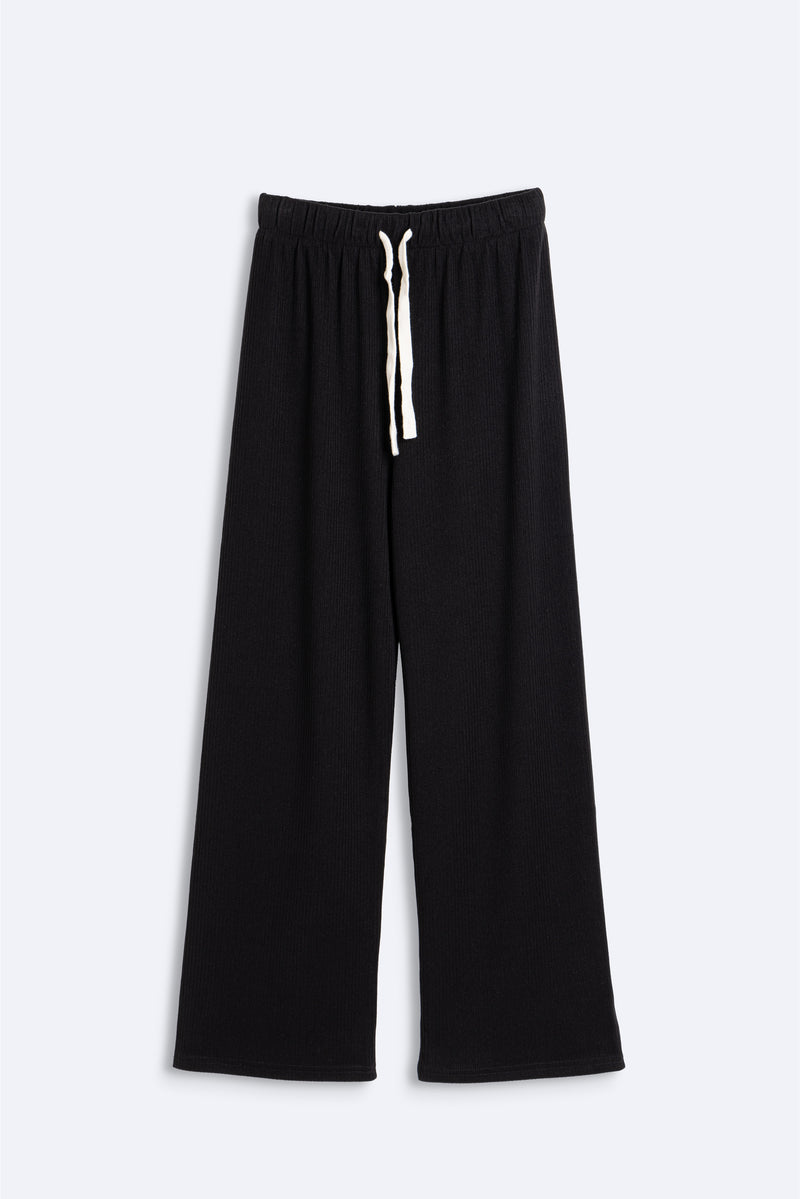 RIBBED JOGGER WAIST TROUSERS