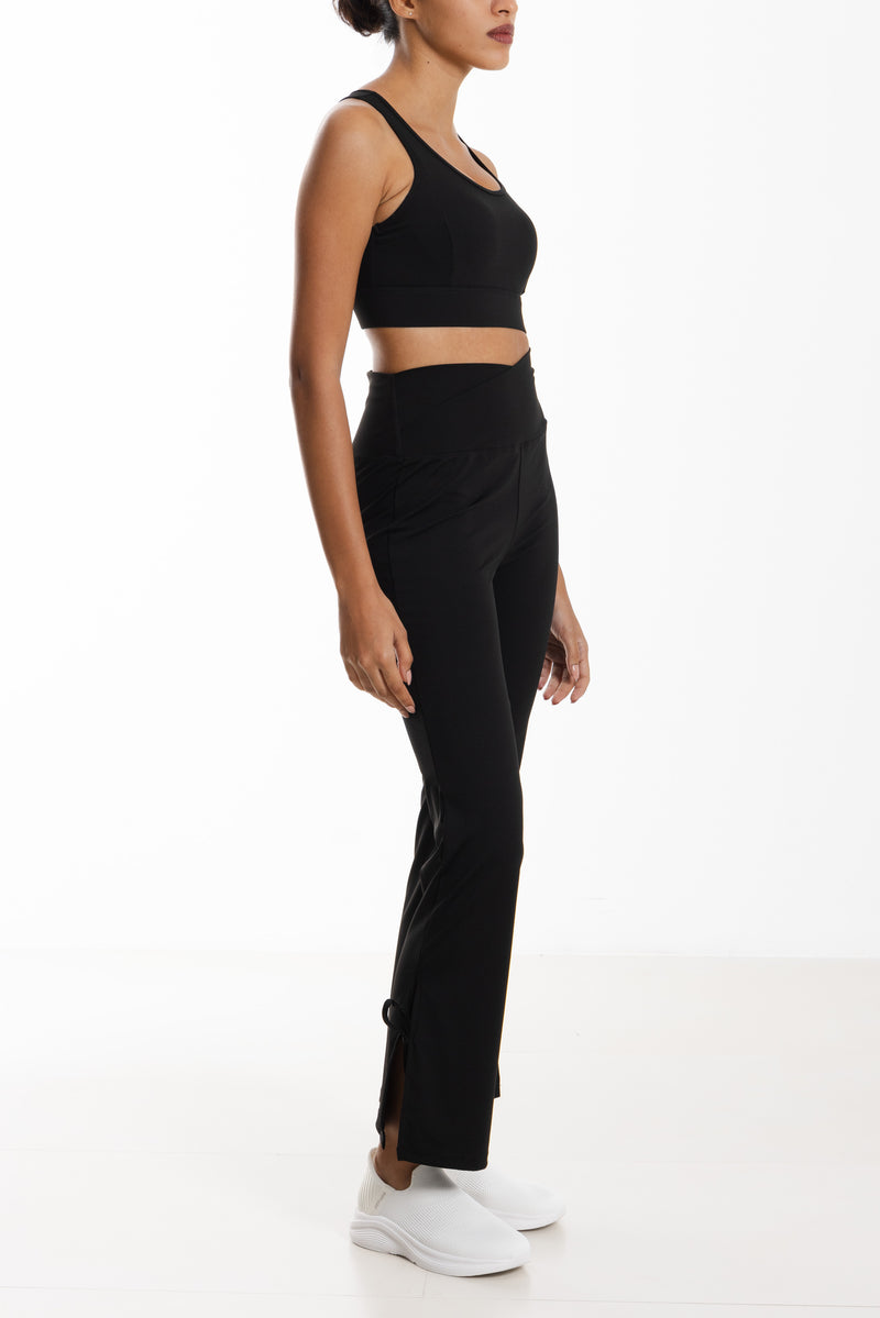 V-Waist Flared Pants