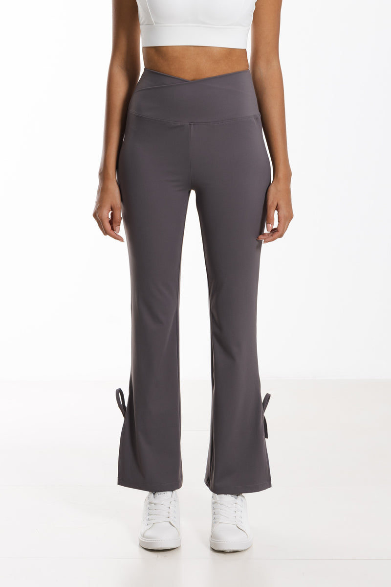 V-Waist Flared Pants