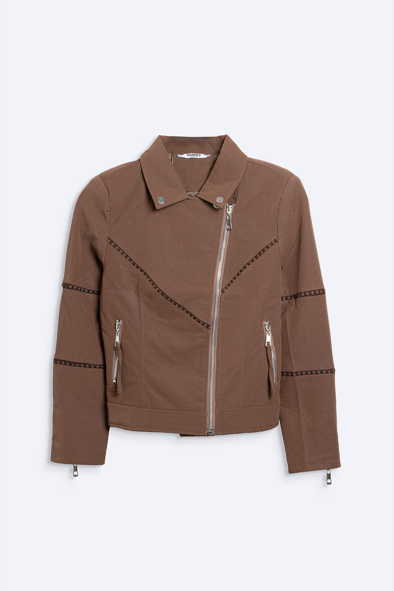 FAUX SUEDE BIKER JACKET
