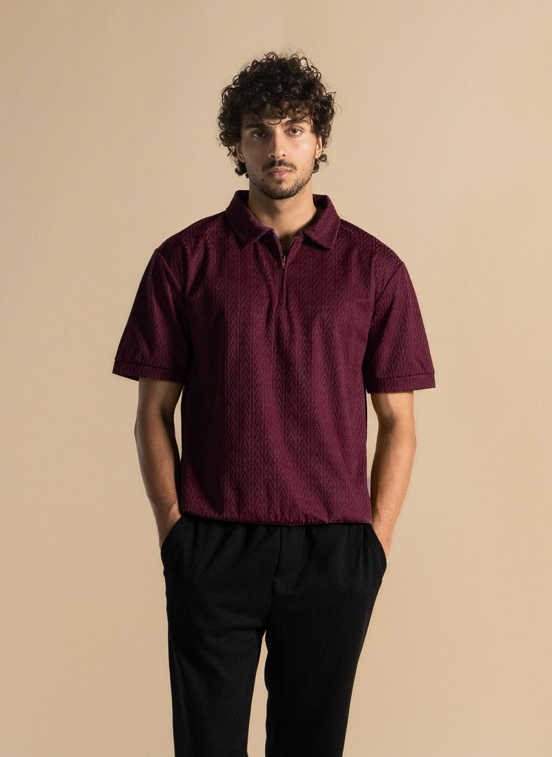 TEXTURED POLO SHIRT