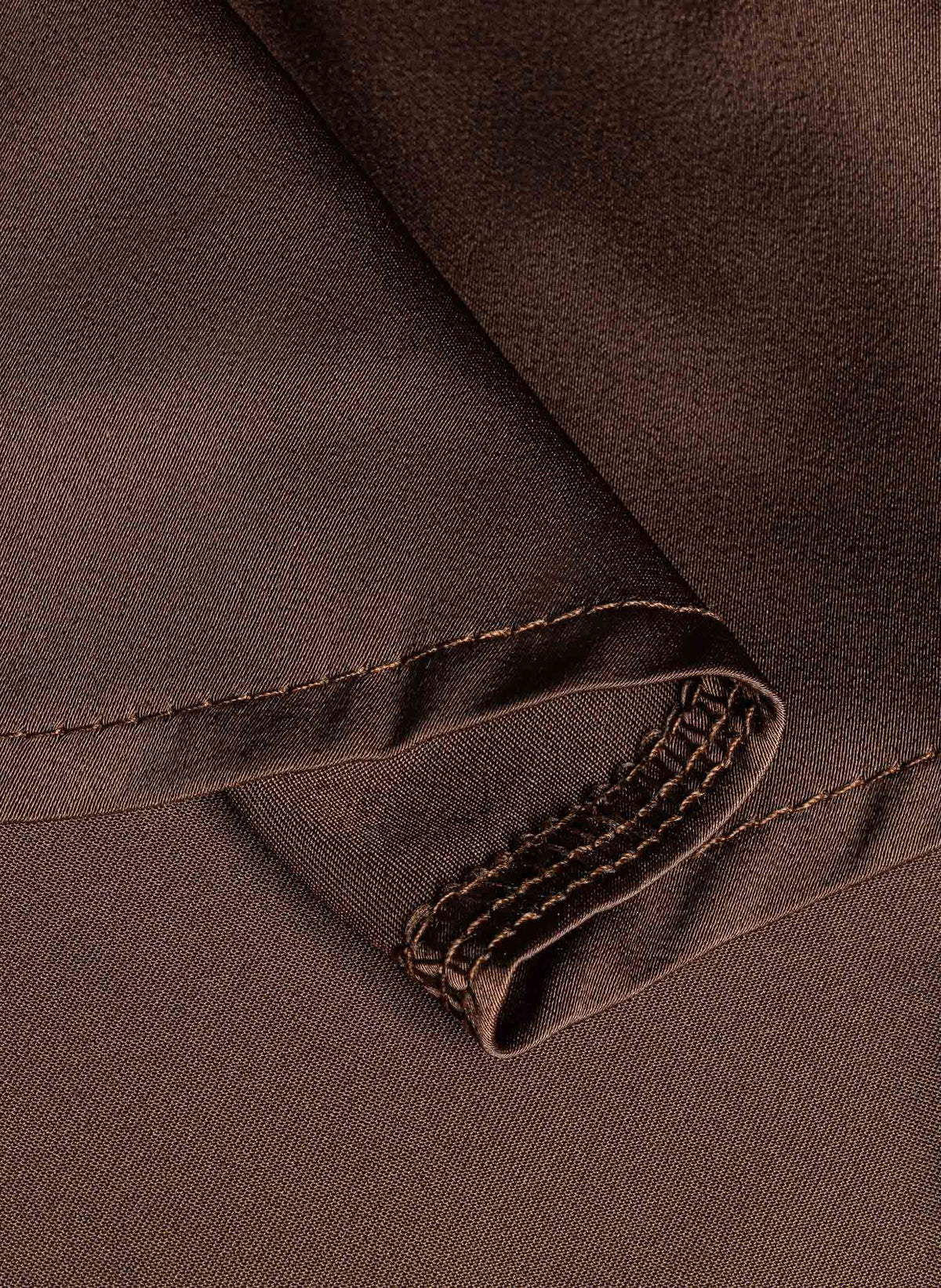 TIE DETAIL BUTTON DOWN SATIN SHIRT