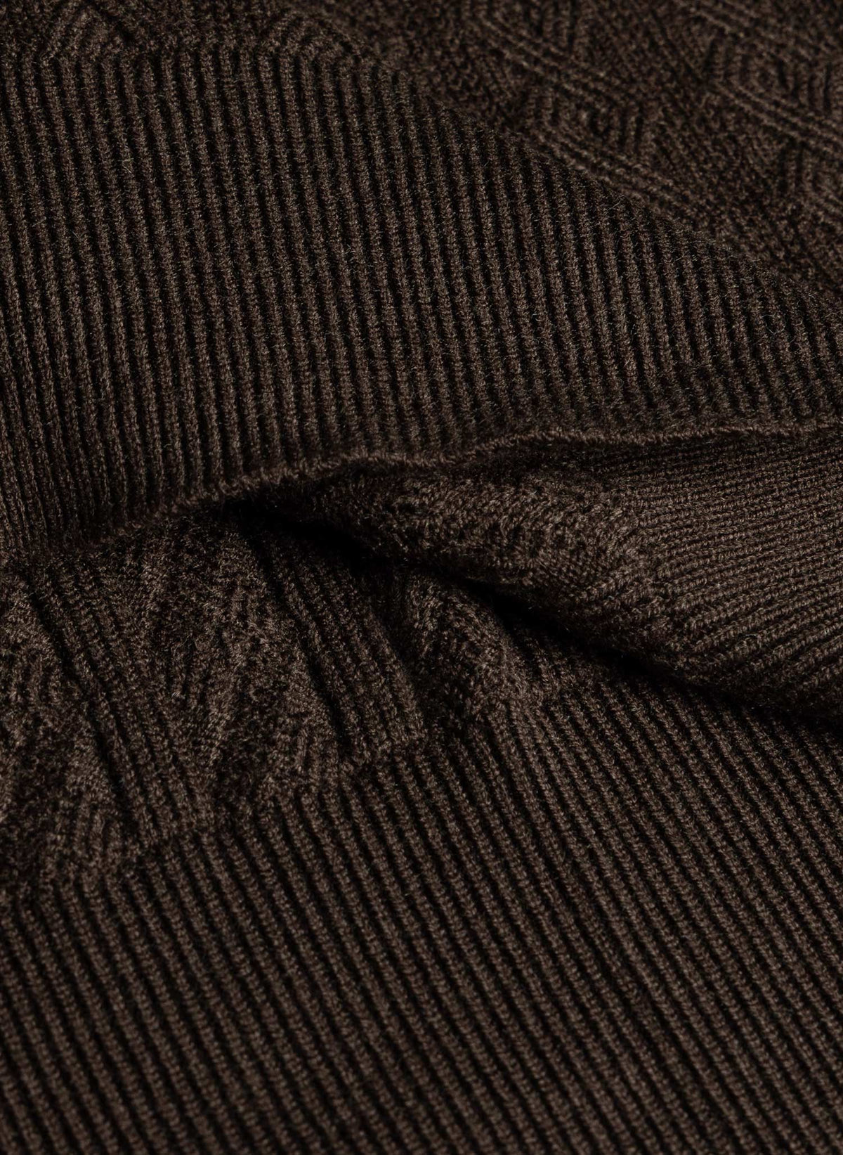 CABLE KNIT POLO SWEATER