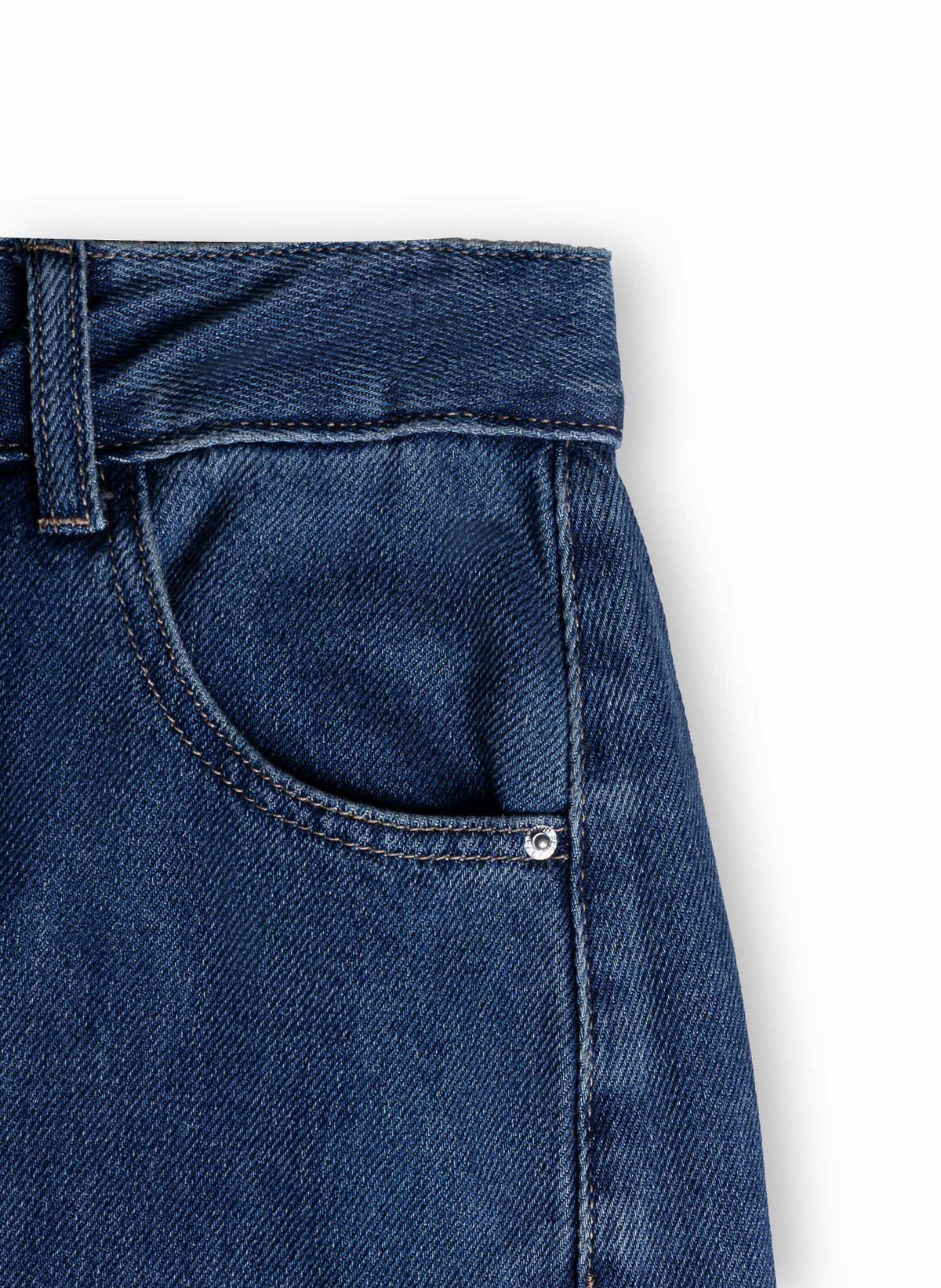 CURVED SEAM BARREL JEANS
