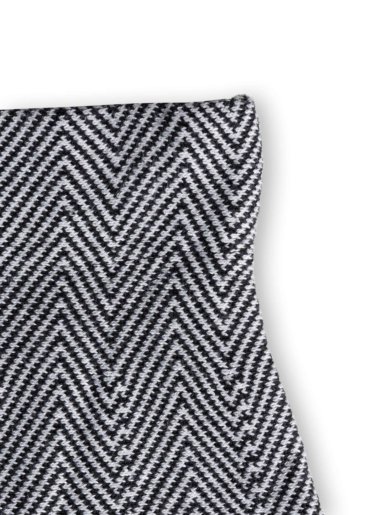 SOFT CHEVRON MIDI SKIRT