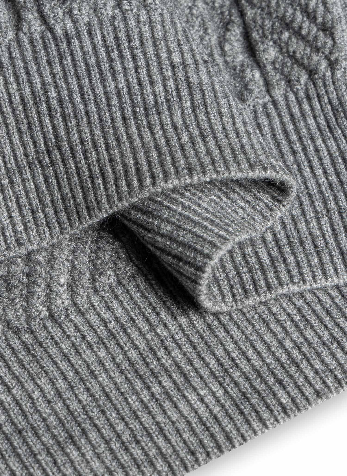 CABLE KNIT LONGLINE OPEN CARDIGAN