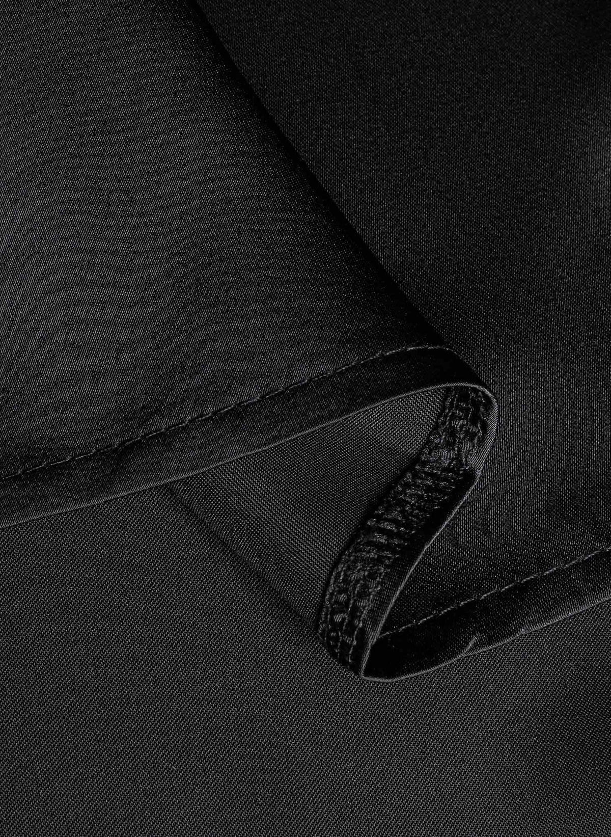 TIE DETAIL BUTTON DOWN SATIN SHIRT
