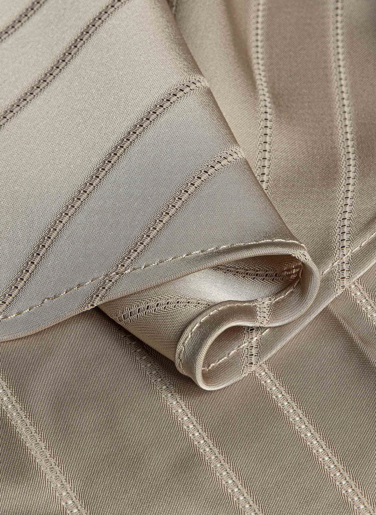 BELTED BOAT NECK SATIN DRAPED TOP