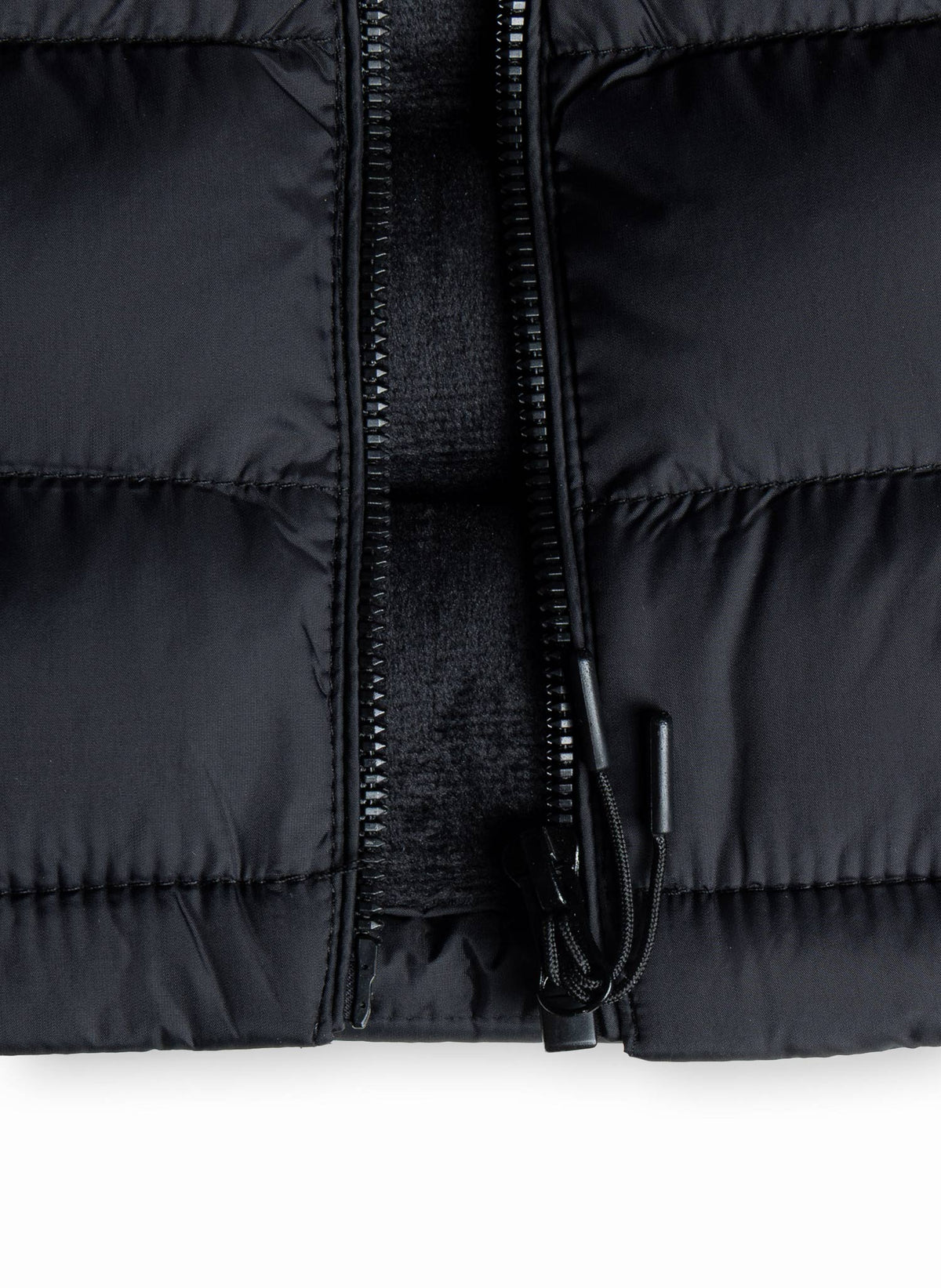 FLEECE LINED HOODED PUFFER VEST
