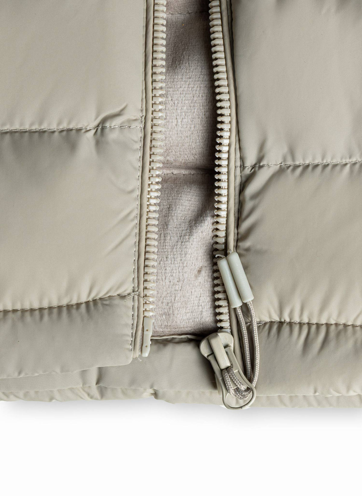 FLEECE LINED HOODED PUFFER VEST
