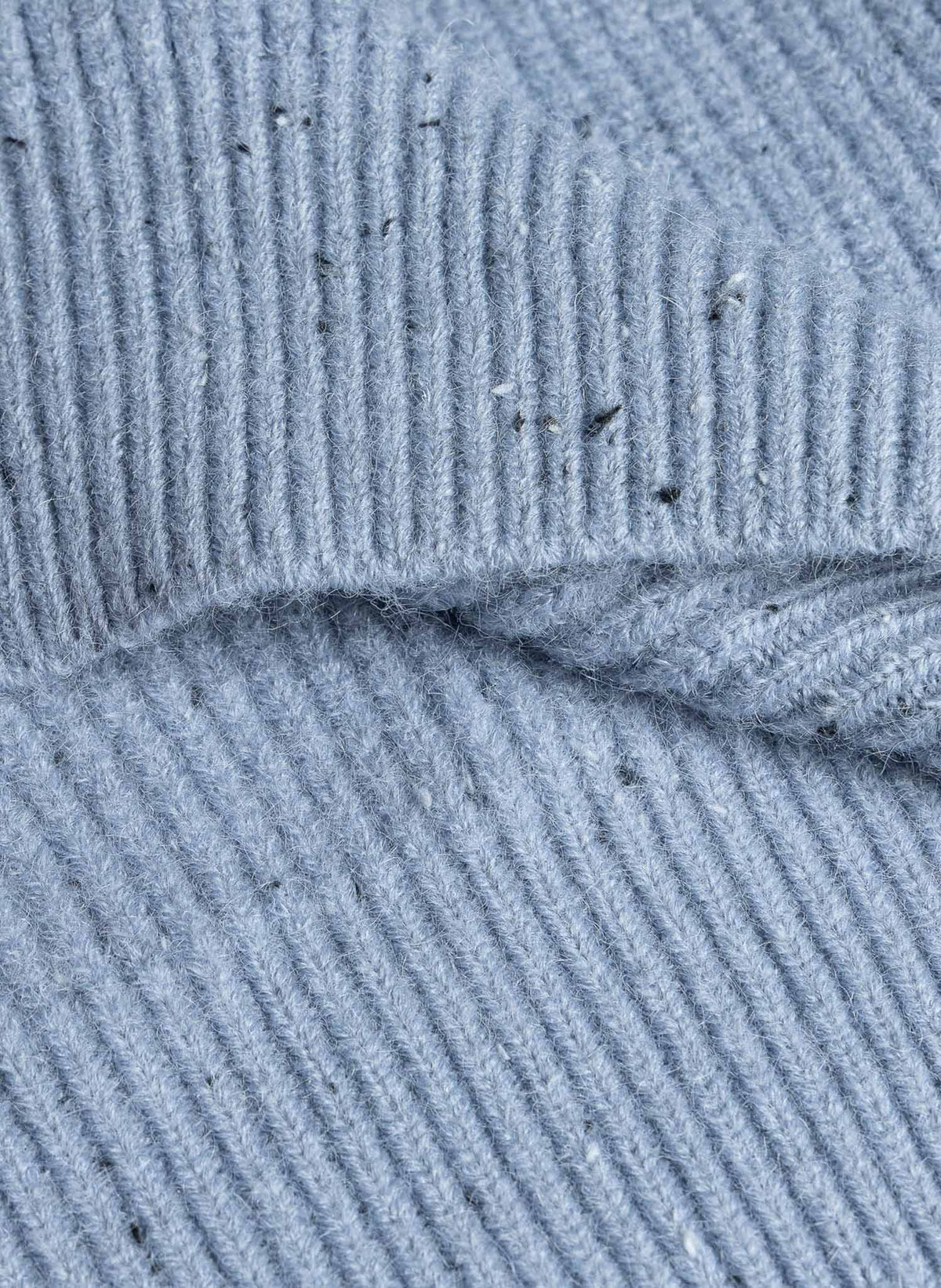 FLECKED FRONT ZIP  KNIT HOODIE