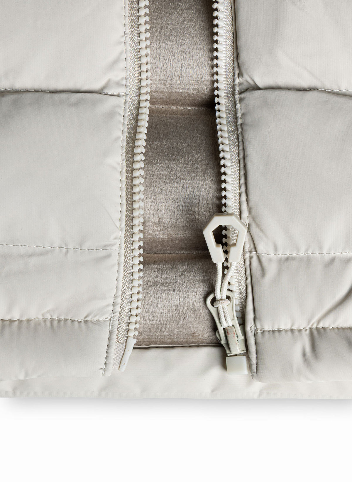 VELVET FLEECE LINED PUFFER VEST