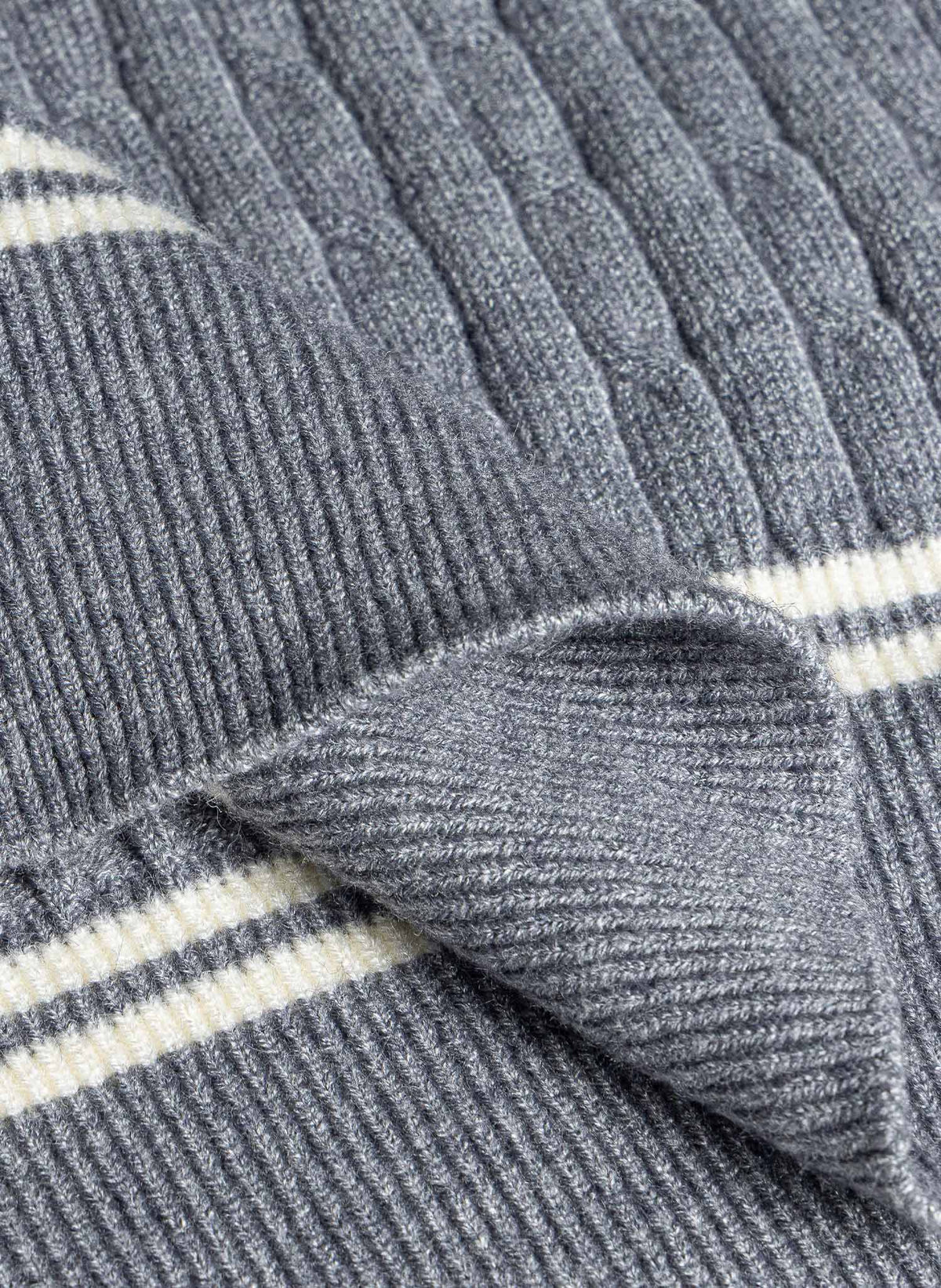 CONTRAST CABLE KNIT SET