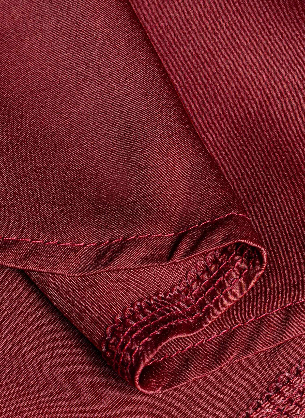 TIE DETAIL BUTTON DOWN SATIN SHIRT