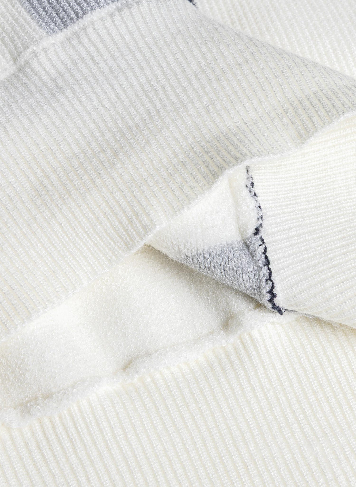 STRIPED HALF ZIP POLO SWEATER