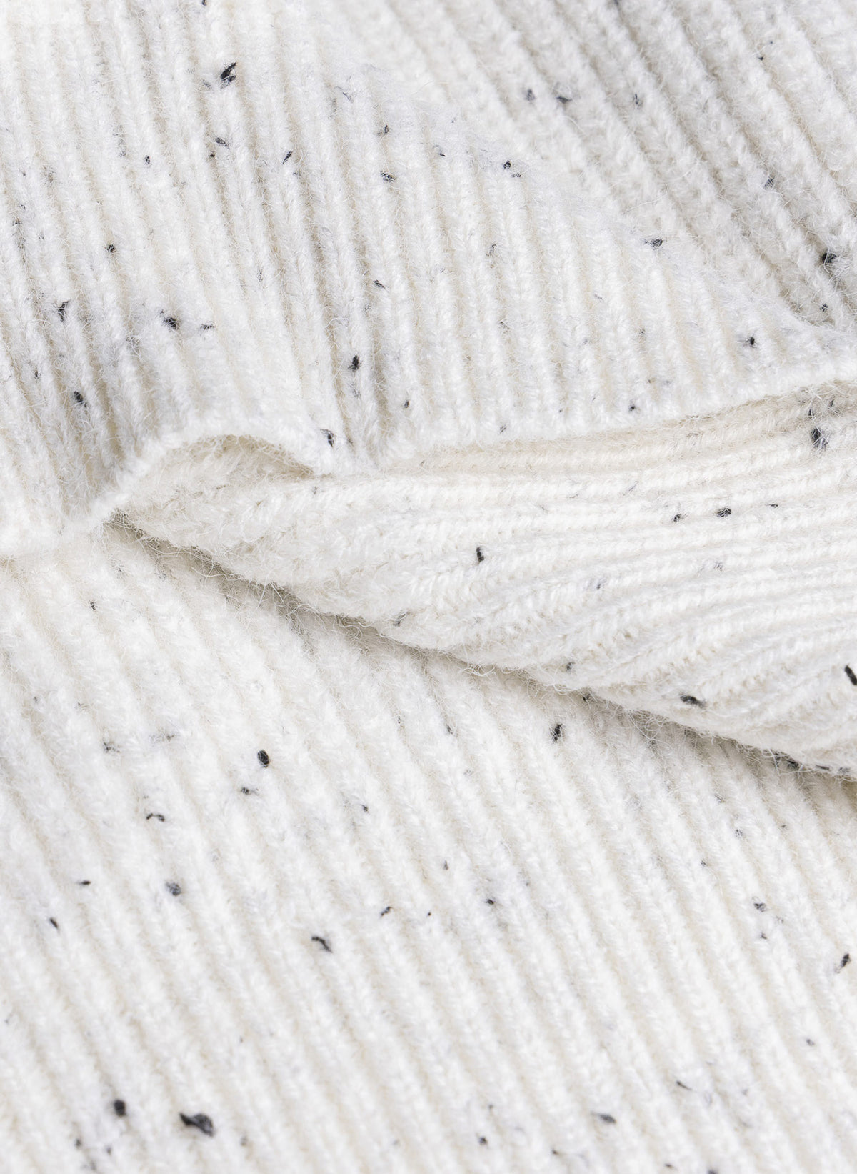 FLECKED FRONT ZIP  KNIT HOODIE