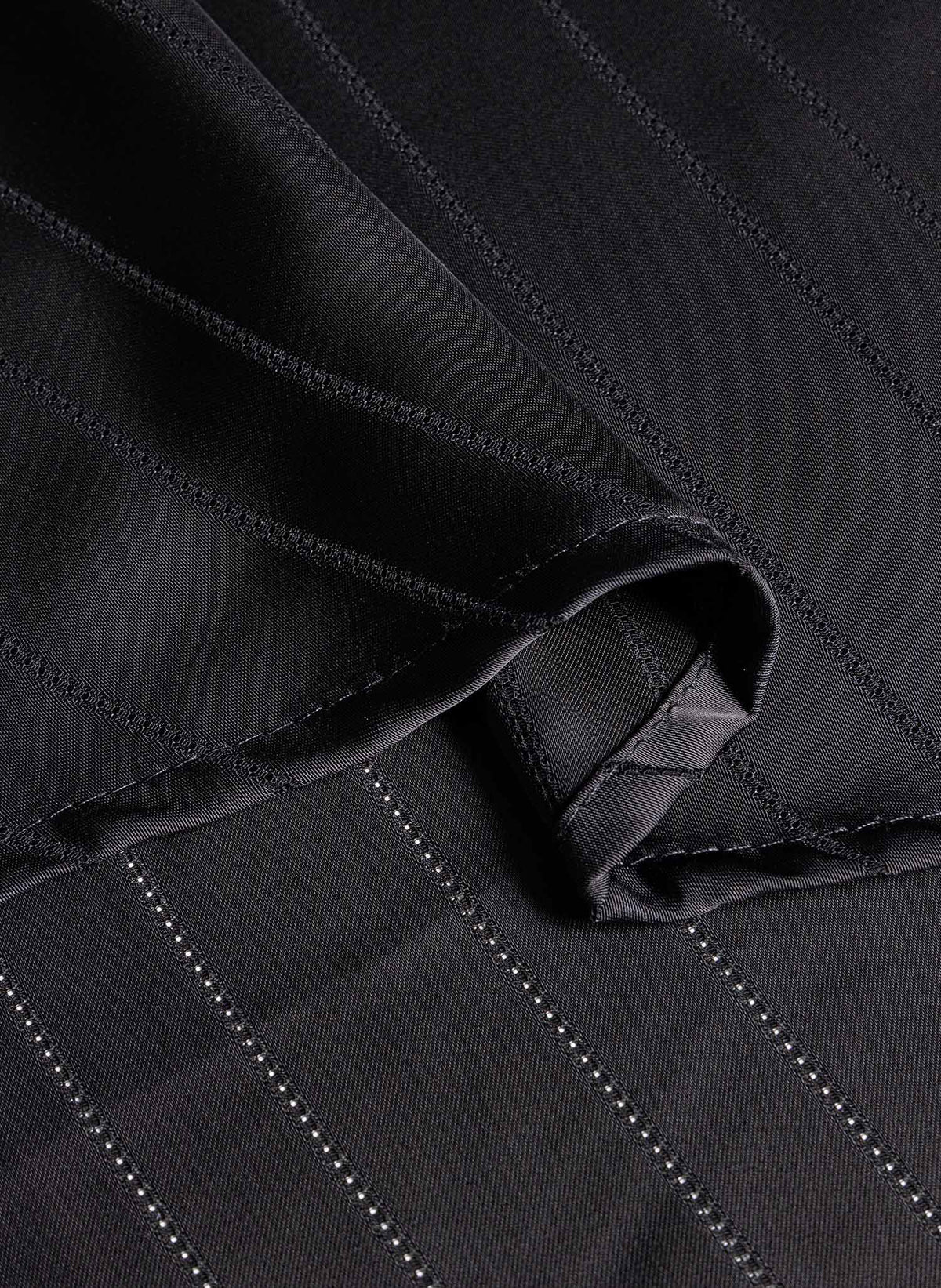 BELTED BOAT NECK SATIN DRAPED TOP