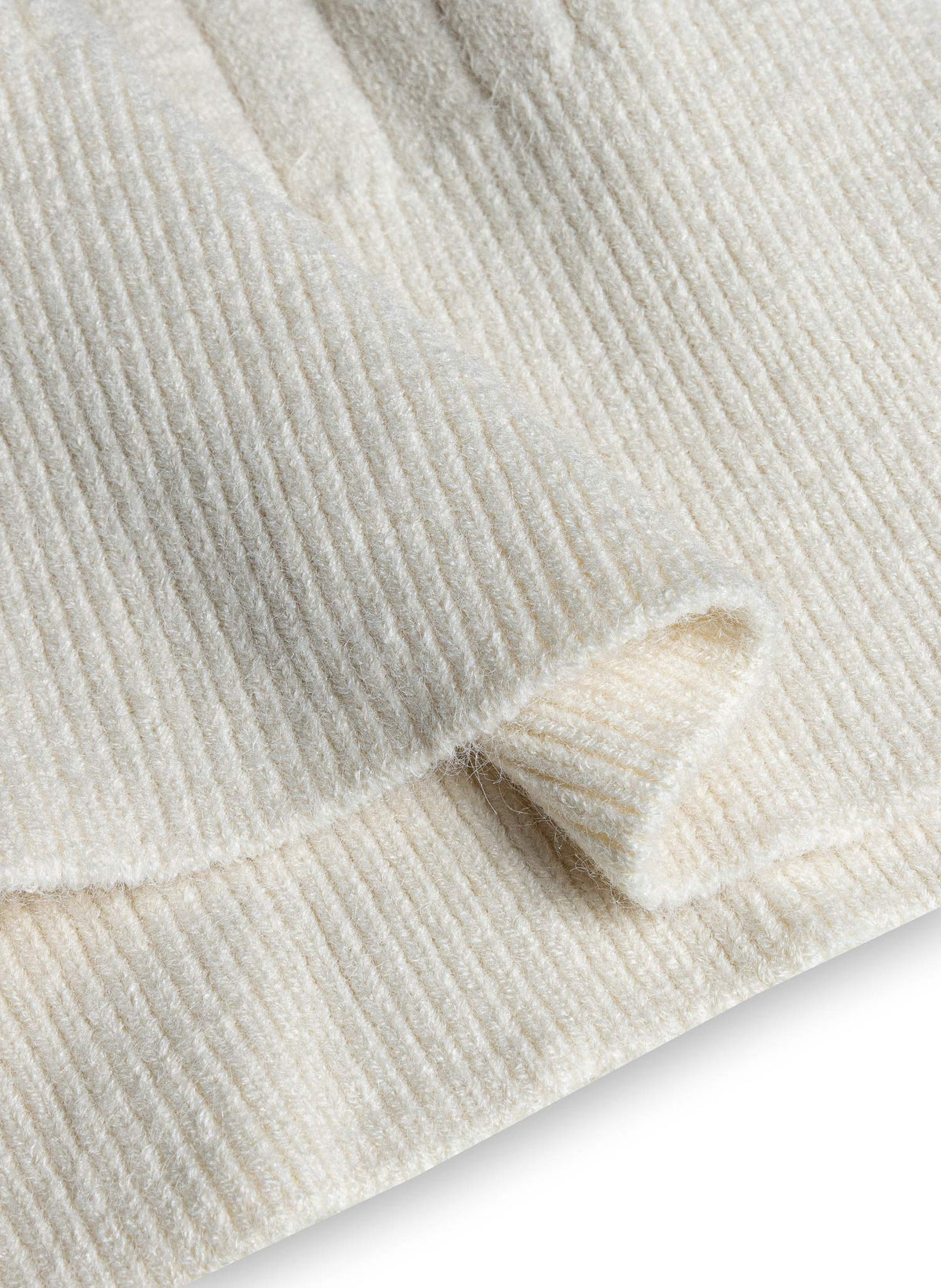 QUARTER ZIP RIBBED KNIT SWEATER