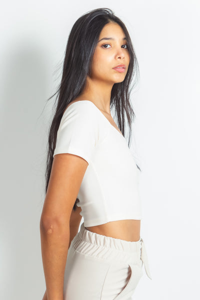 RIBBED CROP TOP